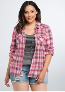 Torrid Plaid Camp Shirt